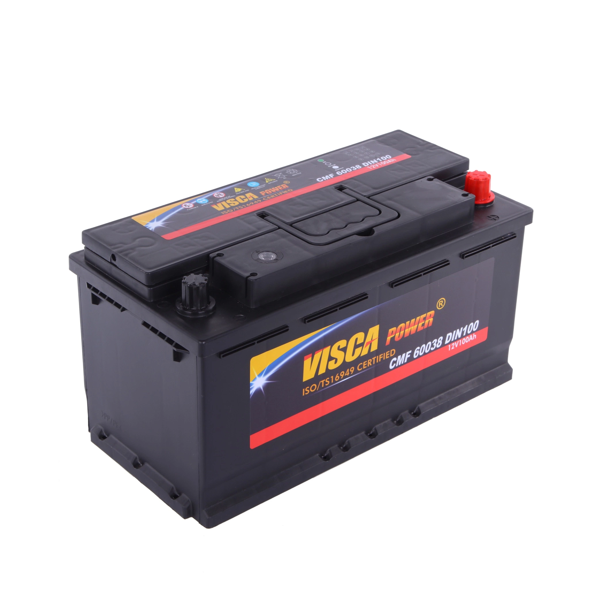 Batterie de voiture CMF 60038 DIN100 puissance Visca de meilleure qualité