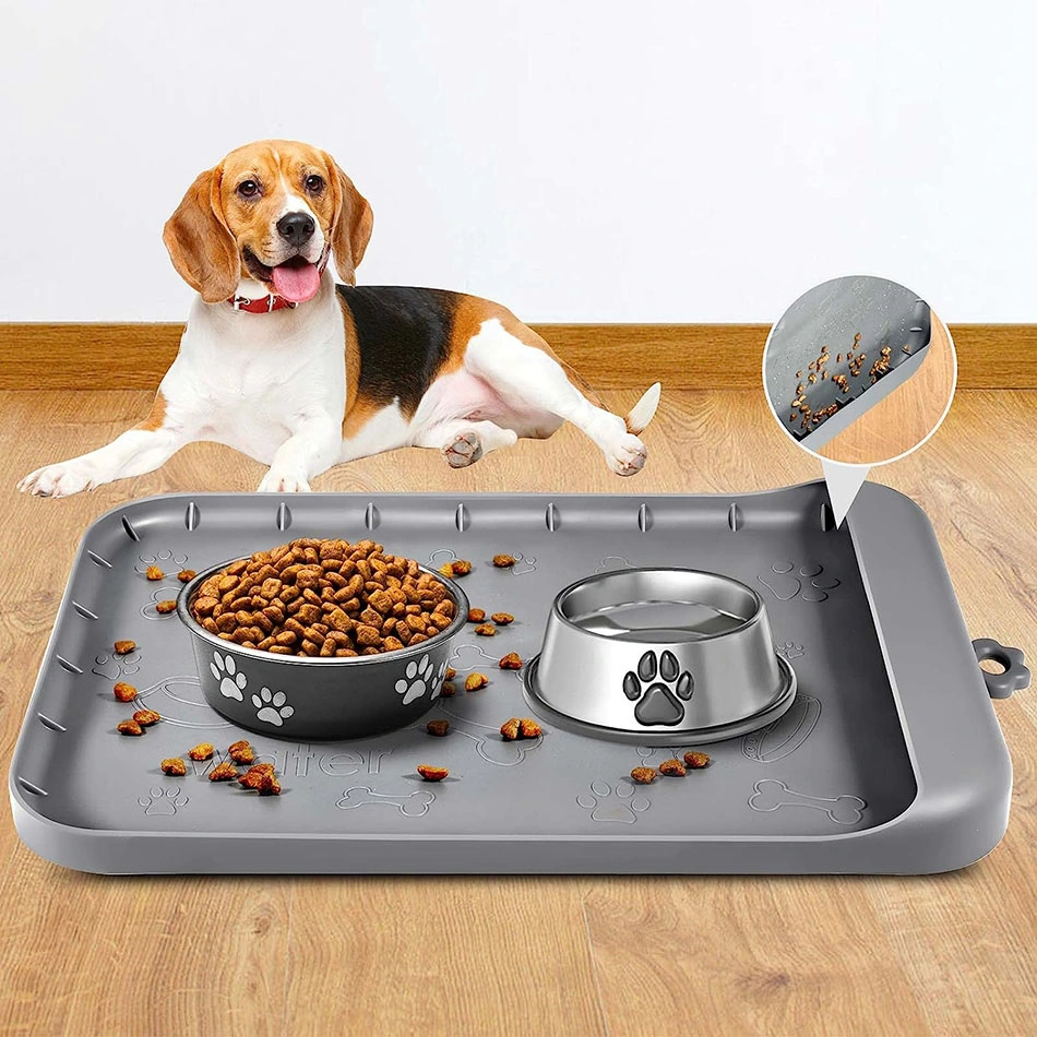 Dog Food Pad with Pocket Waterproof Silicone Dog Pad