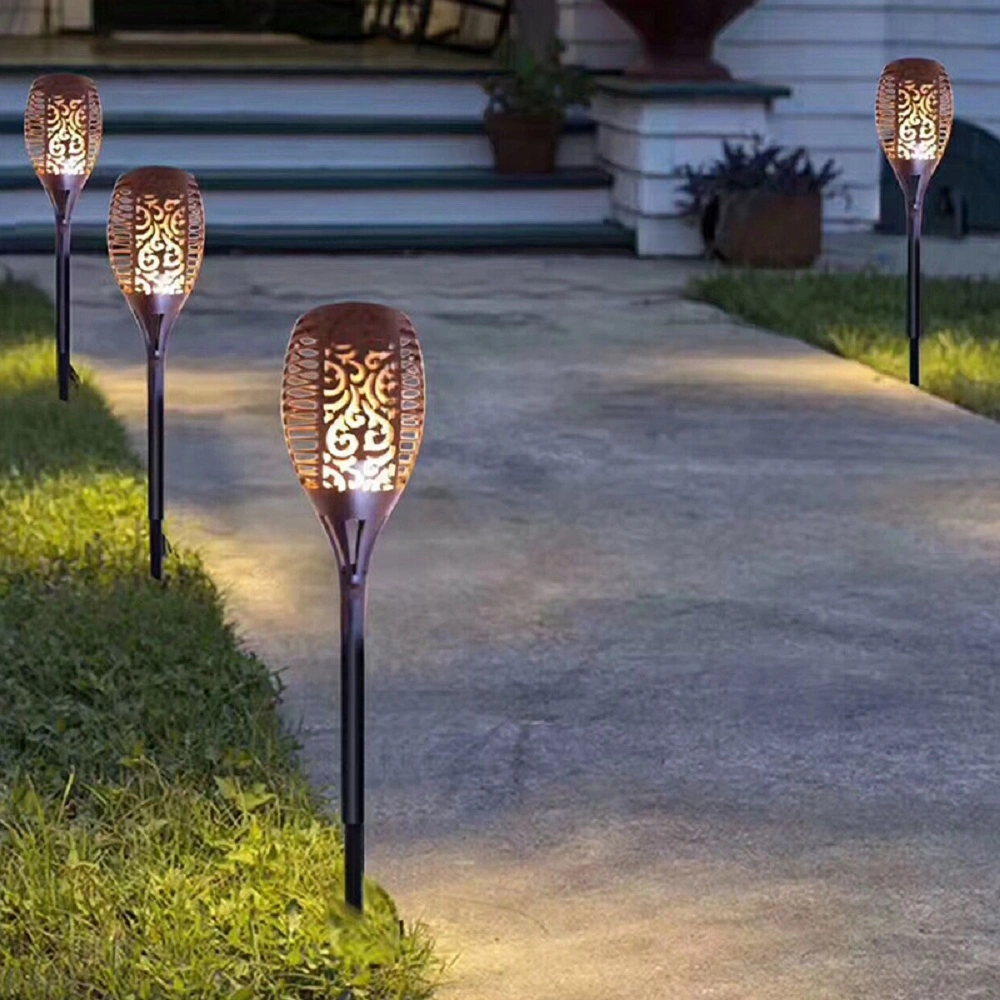 Linterna solar Luz LED Tiki exterior antorchas con llama parpadeante Resistente al agua Wbb17492