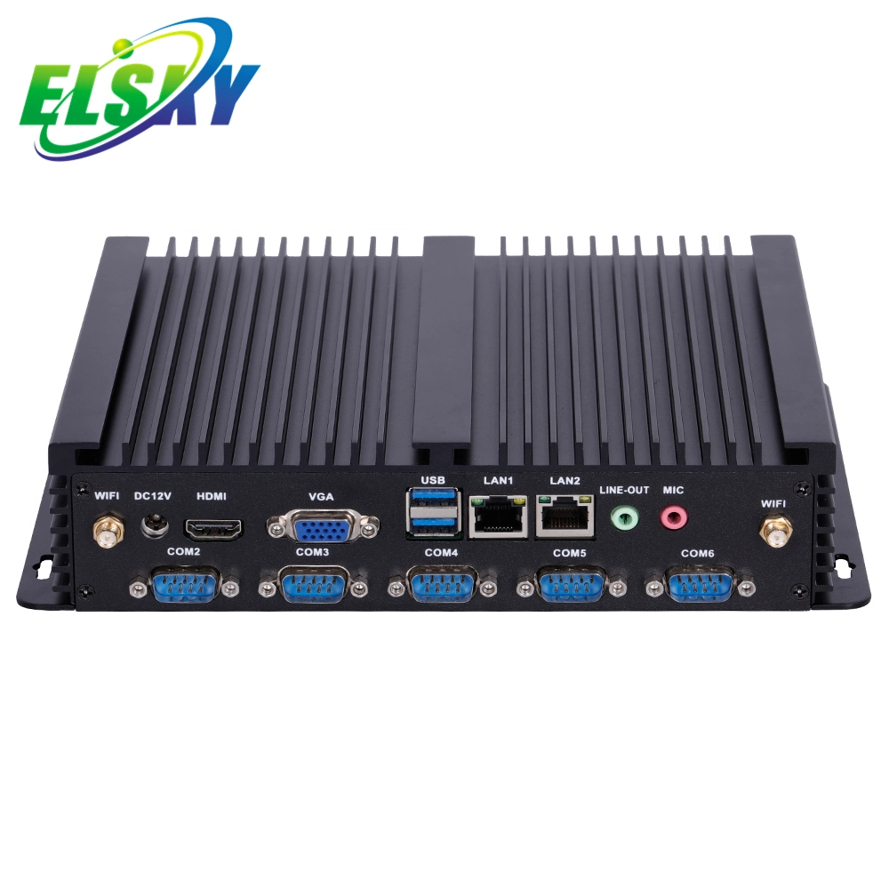 Elsky M218f I3 J1800 sin ventilador del procesador de núcleo cuádruple de 2,0G Pocket PC con VGA LVDS1USB HDMI 810COM Mostrar Bareborn Ubuntu Mini PC