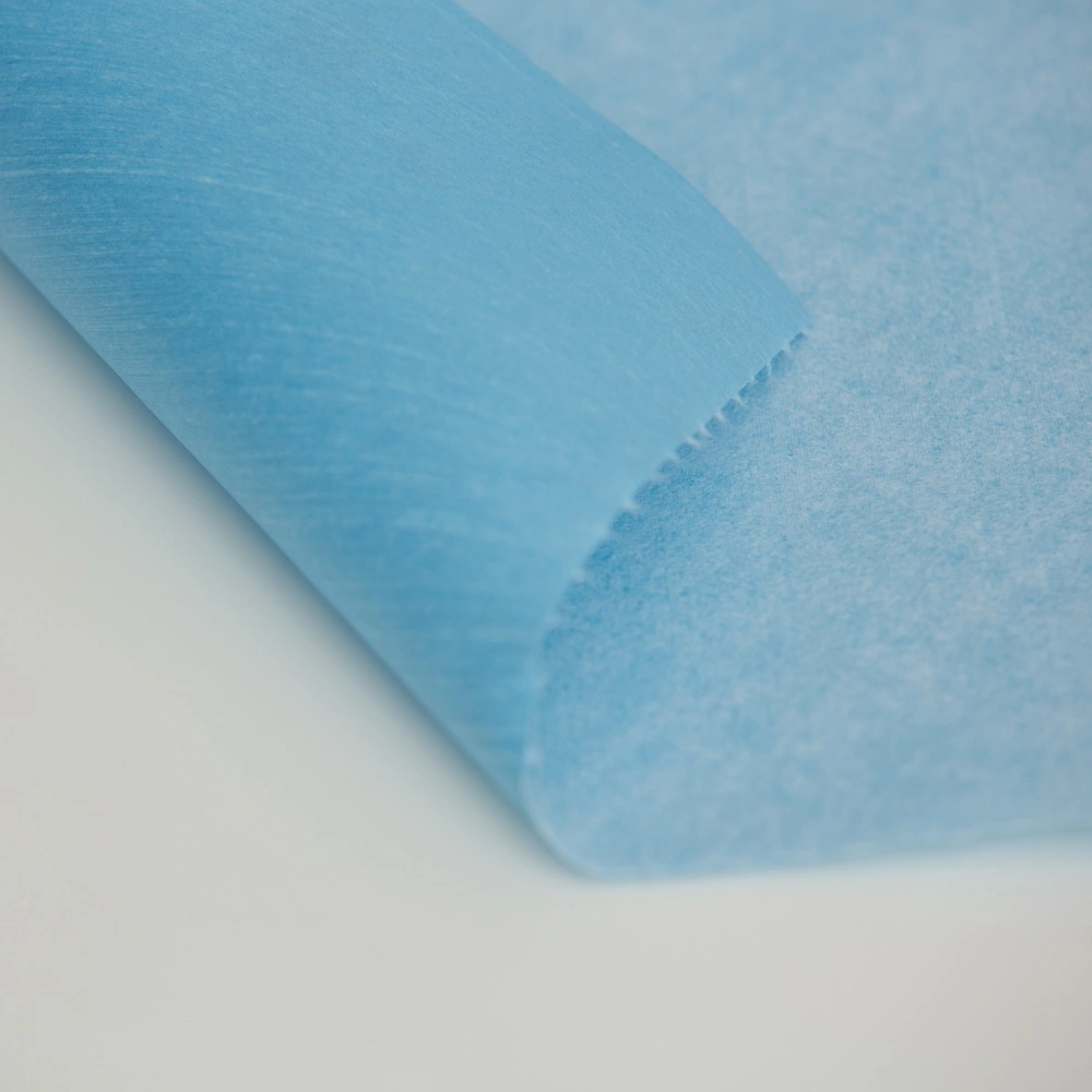 Lint Free 60GSM 30X50cm Grease Absorbing Industrial Blue Industrial Cleanroom Workshop Dust Free Cleaning Wipes Roll