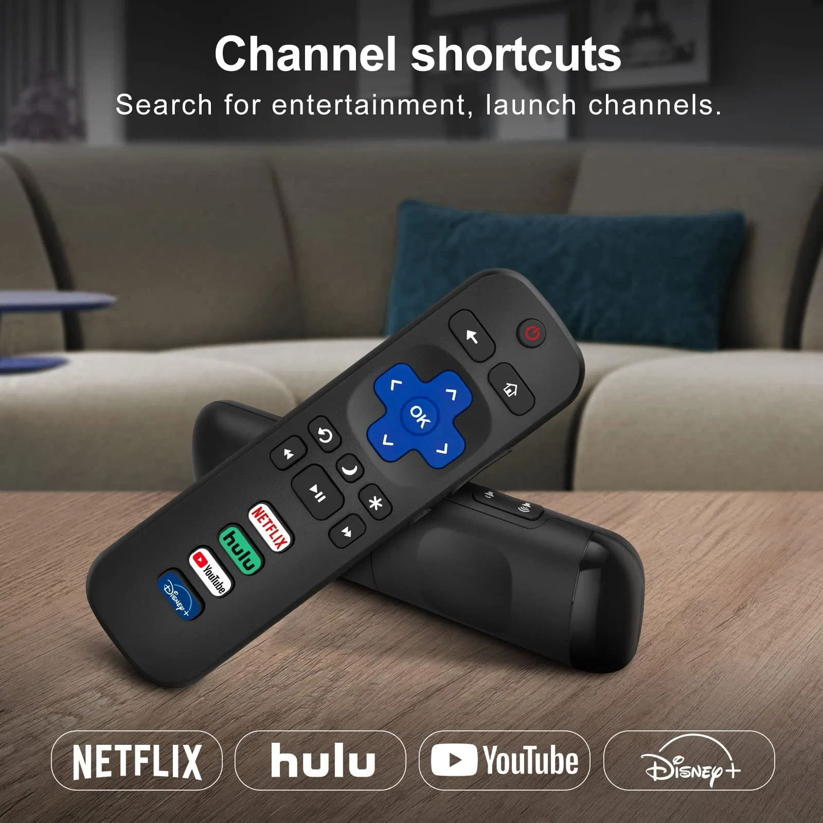 Sustituido sólo control remoto para Roku TV, compatible con el TCL Roku/Hisense Roku/Onn Roku/Sharp Roku/Elemento Roku/Westinghouse Roku/Philips Roku serie TV inteligentes