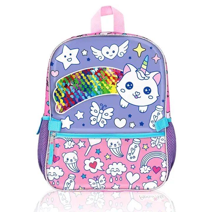 Custom Kids School Backpack Set with Lunch Bag and Pencil Bag and Water Bottle Colour Your Own Accessory Set