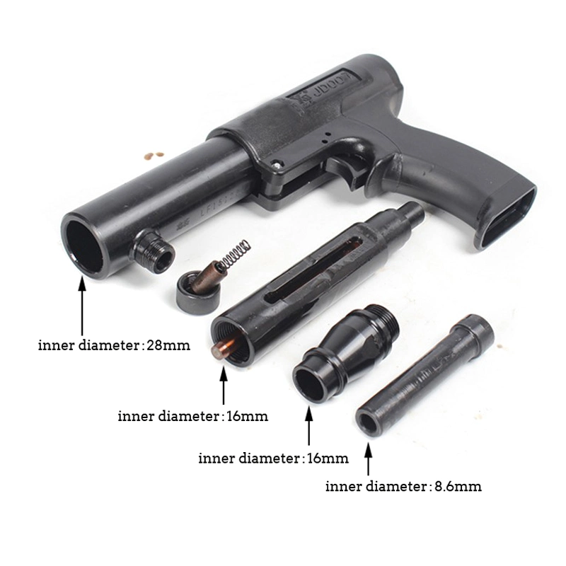 Nuevo estilo de alimentación Expulsión automática de la herramienta de sujeción accionado PT-007 de estilo clásico, expulsión automática de Cal 27 disparo de pistola de clavos