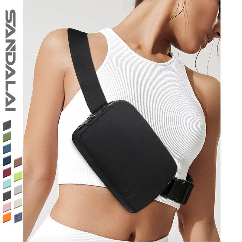 Mini saco de cinto com correia ajustável bolsa pequena para a cintura Saco de cintura de treino com saco de cintura e cintura com saco de cintura com estrutura cruzada