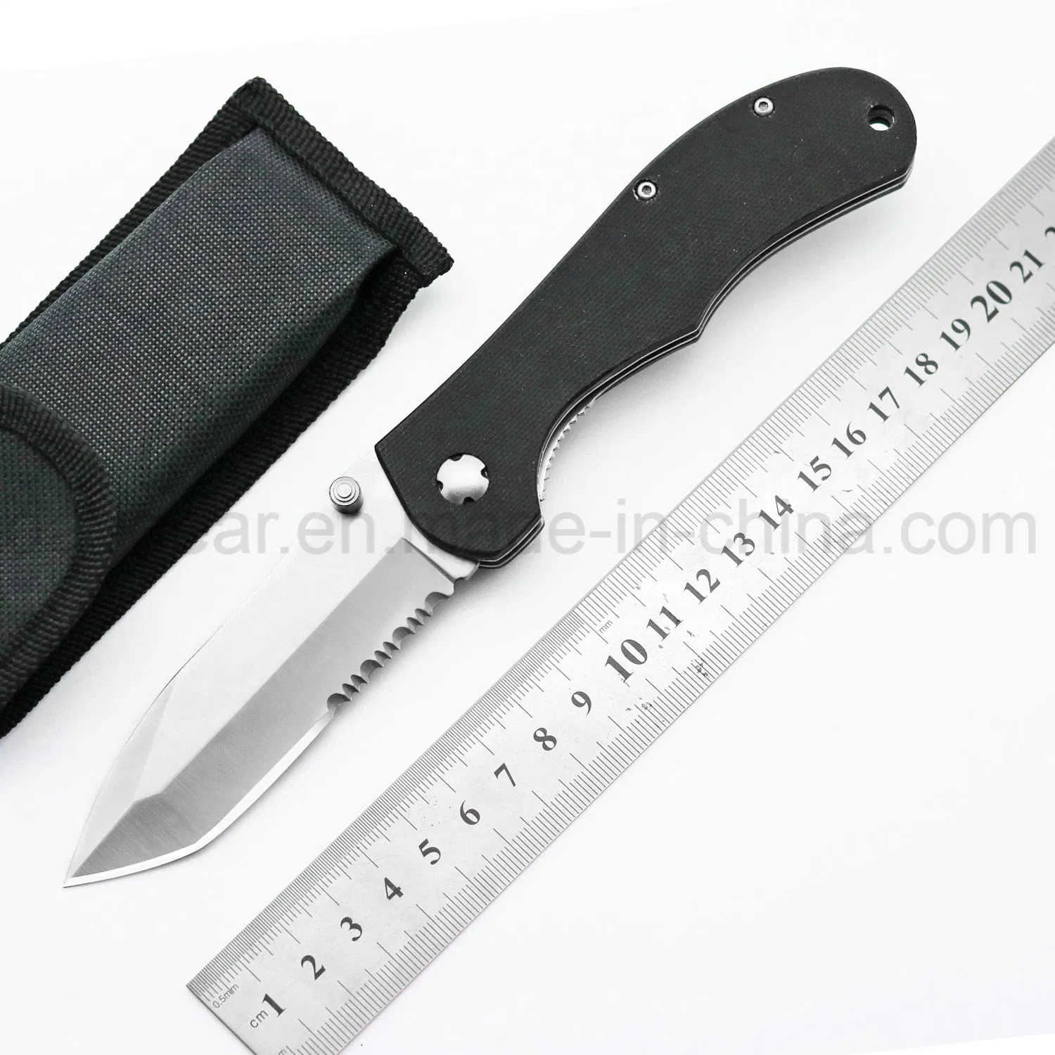 Cuchillo plegable cerrado profesional de 4,9 pulgadas 420 bolsillo de acero inoxidable Cuchillos Camping cuchillo de caza al aire libre