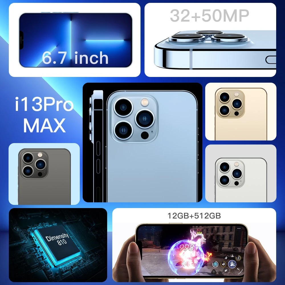 Hot Selling New 12GB+512GB 5g 4G with 32MP+50MP Mobile Phone