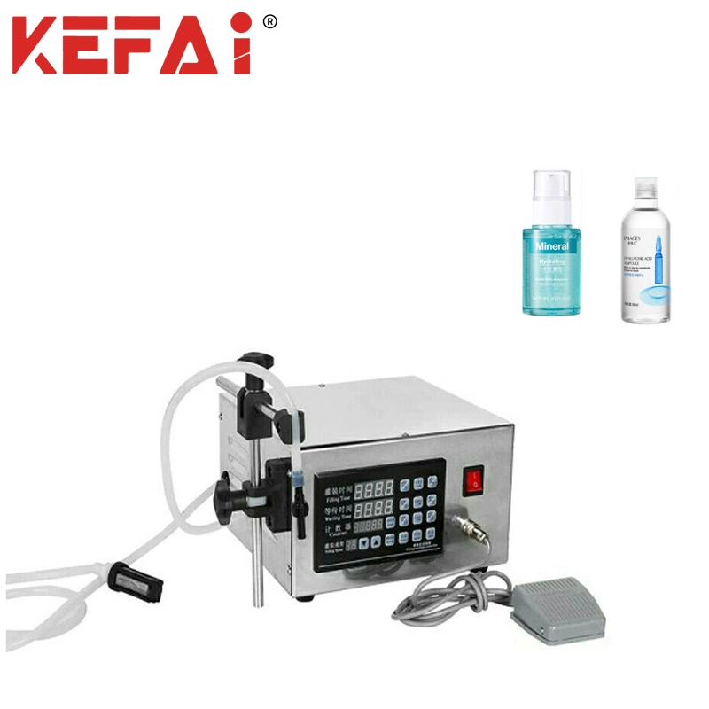 Kefai Manual Digital Control Small Magnetic Pump Liquid Glass Bottle Filling Machine