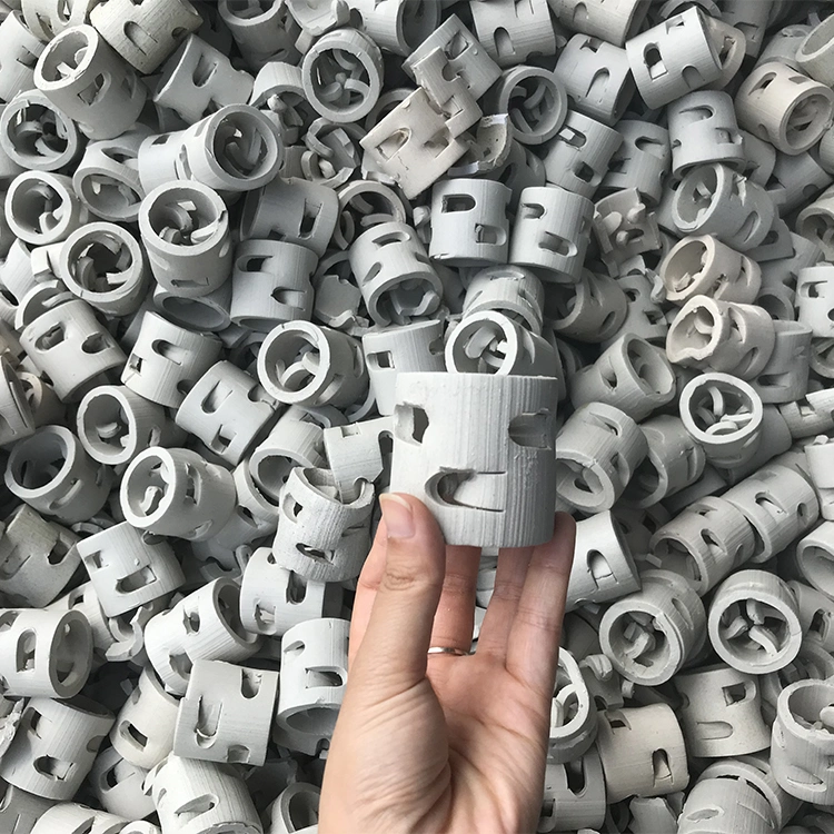 50mm Keramik-Pall-Ring für Absorptionsturm chemische zufällige Verpackung