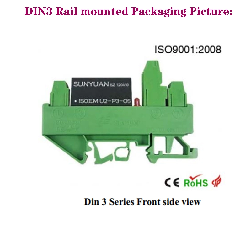 Corriente/tensión 4-20mA/0-5V/0-10V Transmisor de aislamiento DIN1X1 Isoem U3- P1- O1