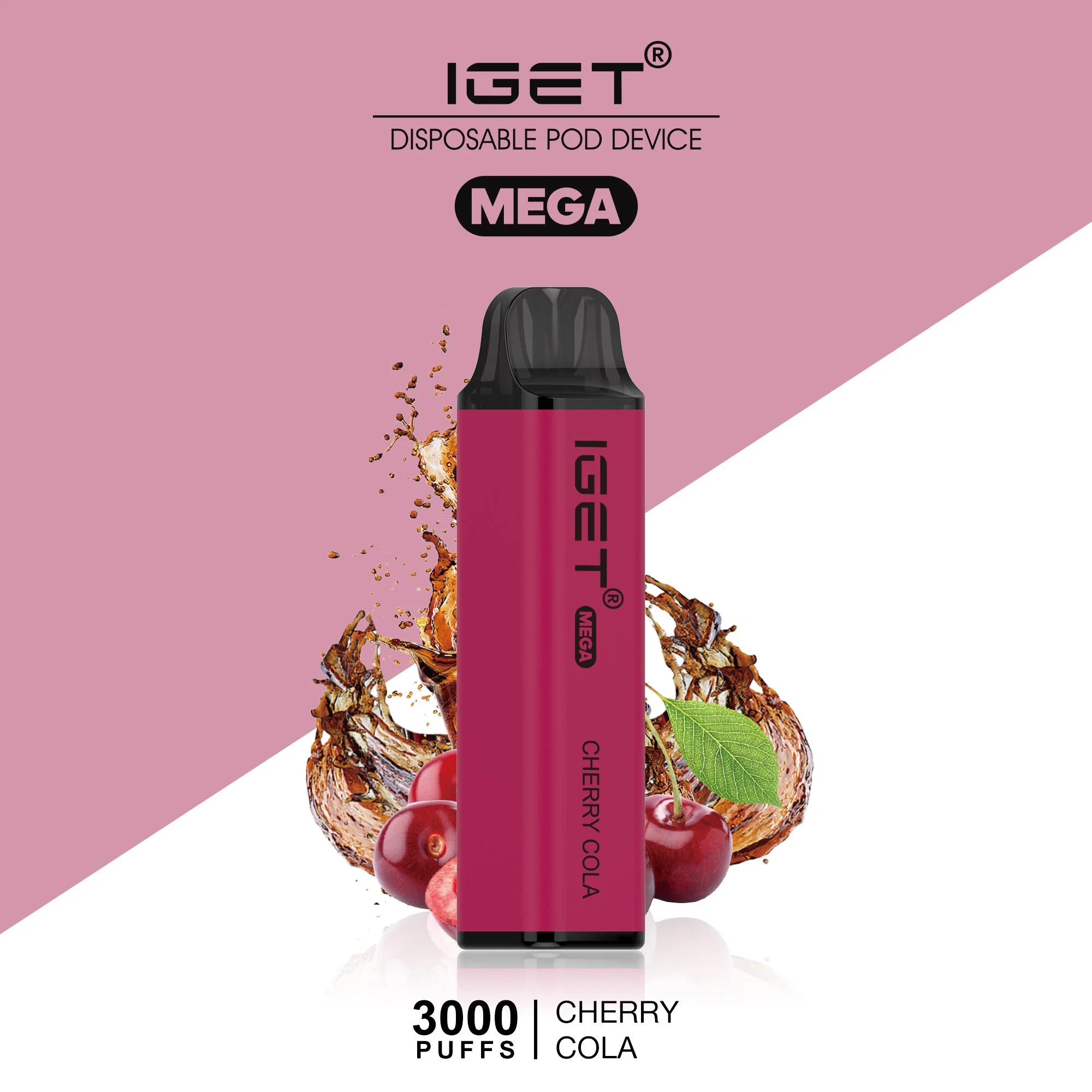 Iget Mega 3000 Puffs E к прикуривателю испаритель Smok Pod дым сочные фрукты жидкости