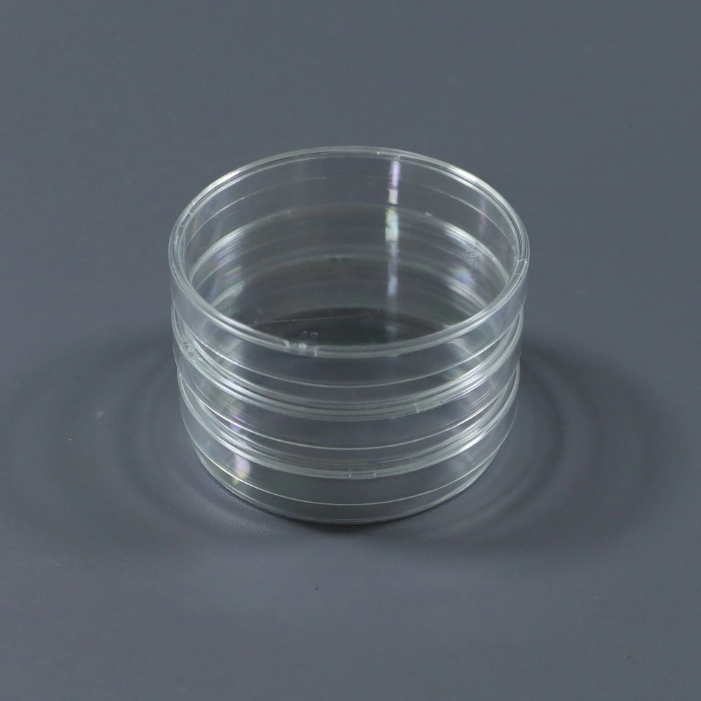 Customized Stackable Sterile Glass Round Clear Virus Culture Disposable Plastic Petri Dish