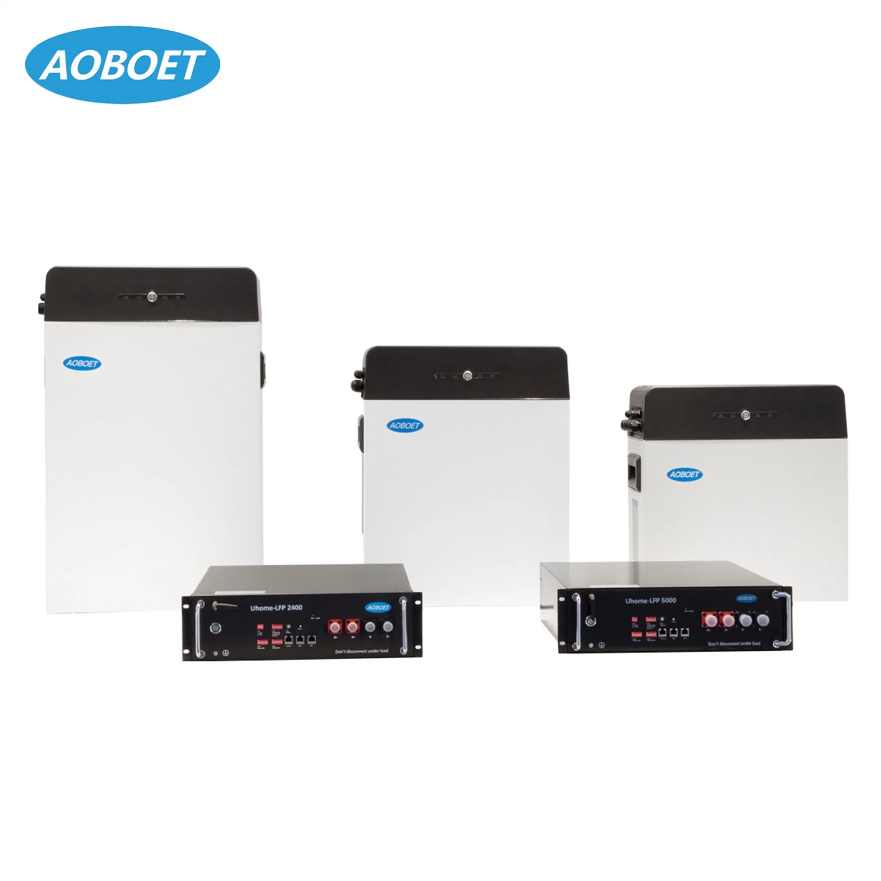 Aobo Haushalt Energiespeicher Wandmontierte LiFePO4 Lithium-Eisen-Batterie Pack 51,2V 100Ah 10kWh Power Wall für Solar Home