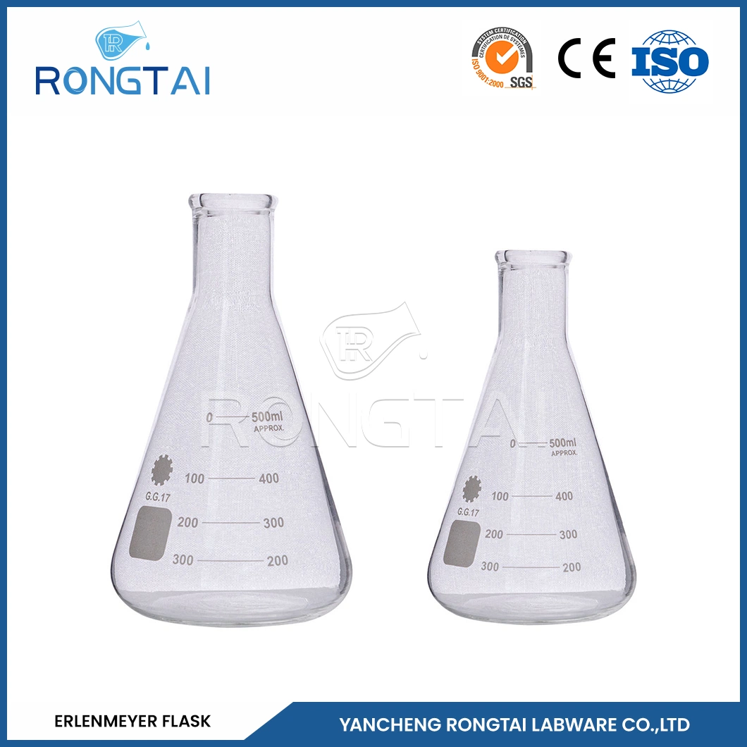 Rongtai Pyrex Erlenmeyer Flask Suppliers Erlenmeyer 200 Ml China Narrow Neck Conical Beaker