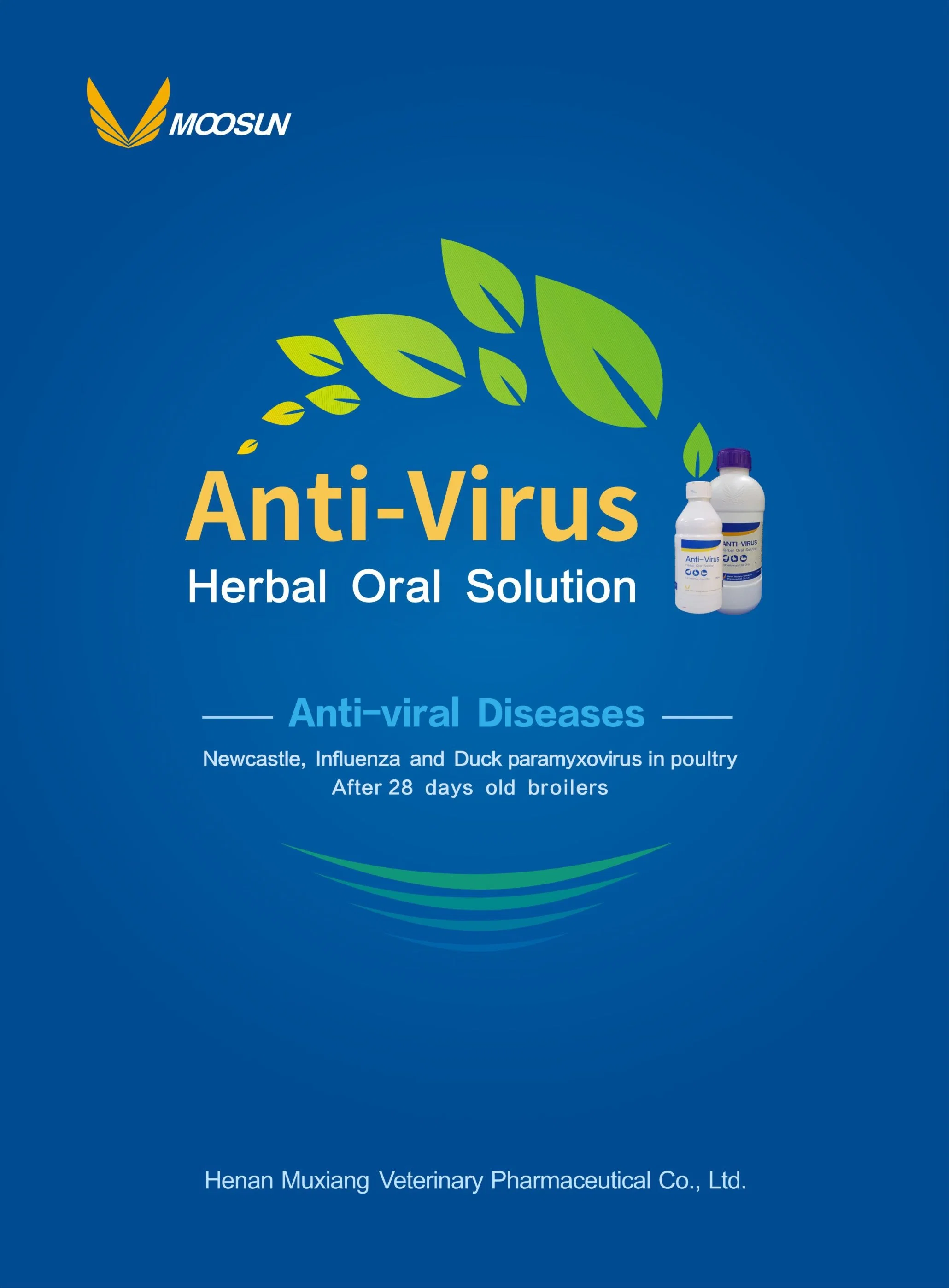 Herbal Extracts Veterinary Drug Anti-Virus Herbal Oral Solution with GMP, ISO