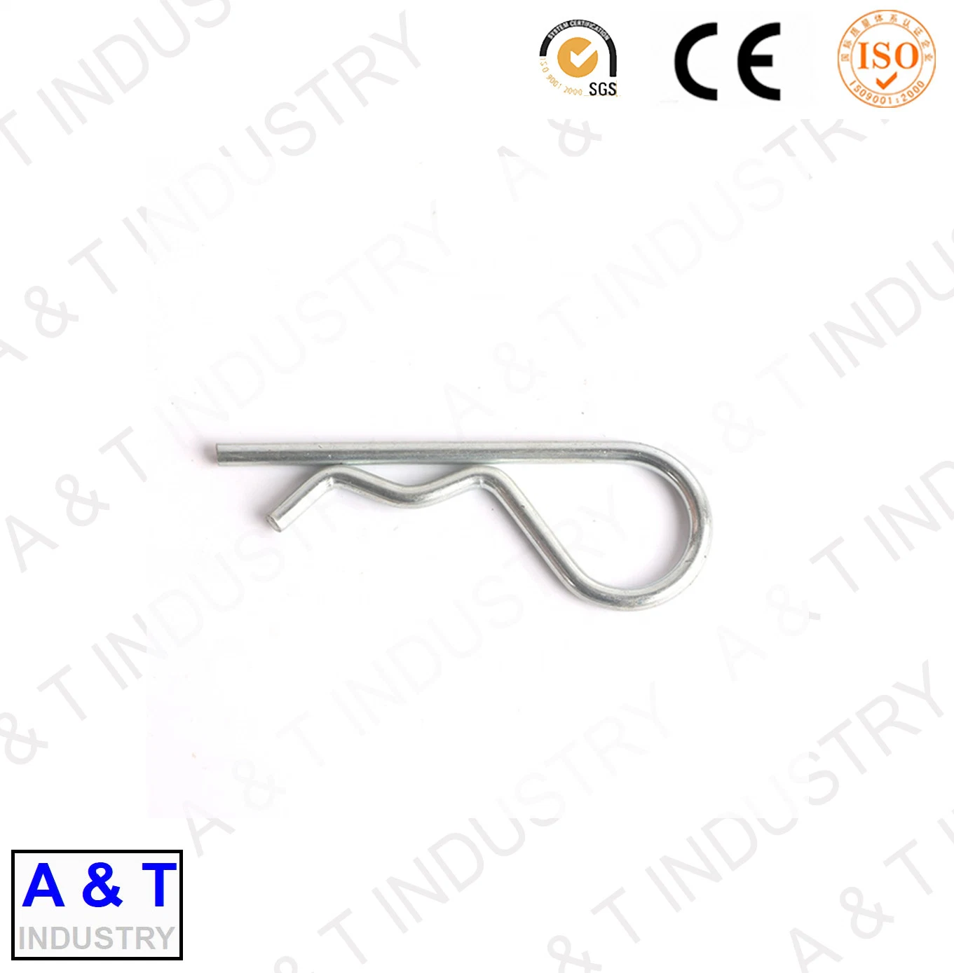 Steel Zinc Plated Industry R Type Hair Pin Chain Hook Metal Key Ring in Best Rigging Hardware Manufacturer