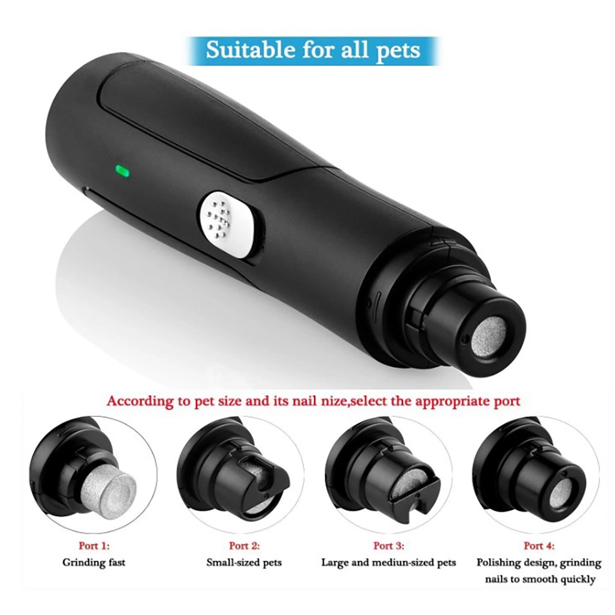 Super Pet silencio Molinillo de uña de gato eléctrico perro Corta Uñas