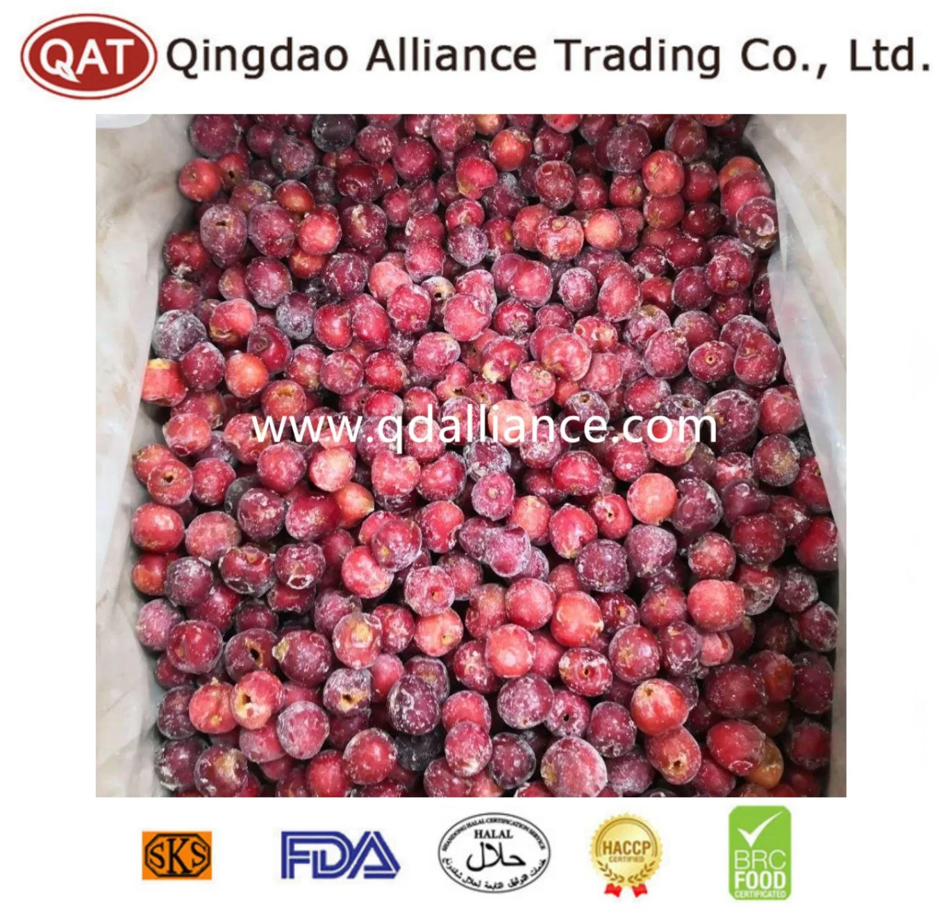 Wholesale/Supplier Bulk Preserved IQF Fruits Top Quality Frozen Sweet Cherry with Brc