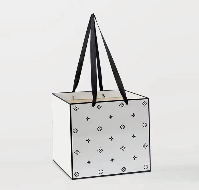 Черная модная бумага Shopping Bag for Valentine Love Gifts with Обработка принять настройку