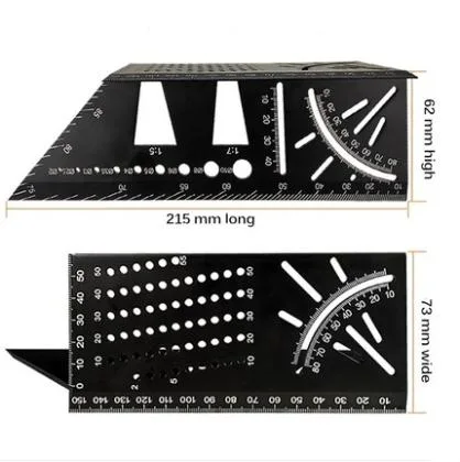 Angle Ruler Measuring Template Tool Aluminum Alloy Woodworking Tool