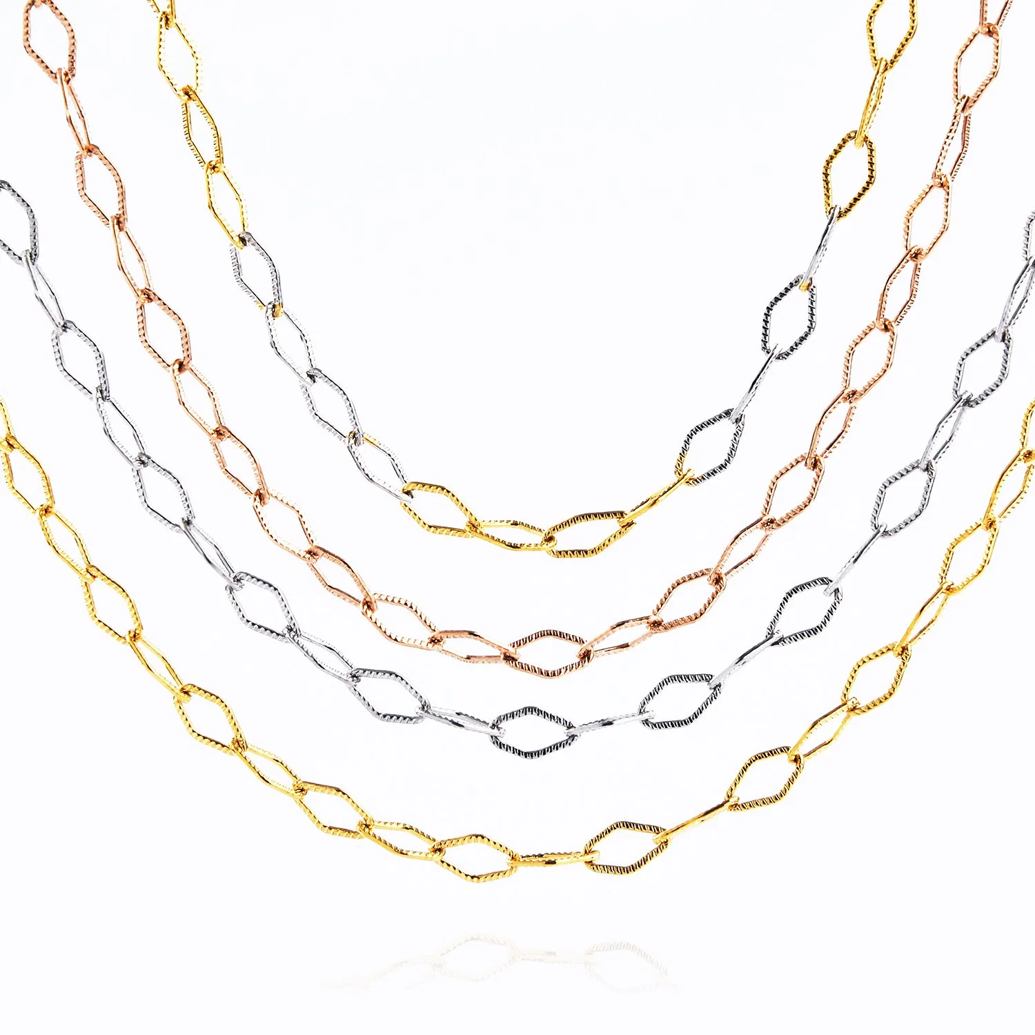 Wholesale/Supplier Fashion Jewelry Accessories Gold Plated Stainless Steel Bracelet Anklet Necklace for Pendant Design