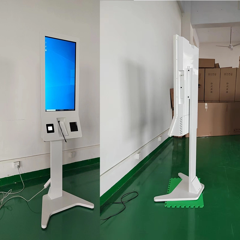 27-Inch Floor Upstanding Embedded Qr Scanner Self-Serivce Order Touch LCD Kiosk Terminal