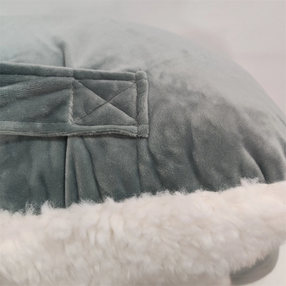 Home Textile Reading Pillow Bed Rest pالأسرة وضعت Polyester Sherpa ووسادة وسادة من الفانيل