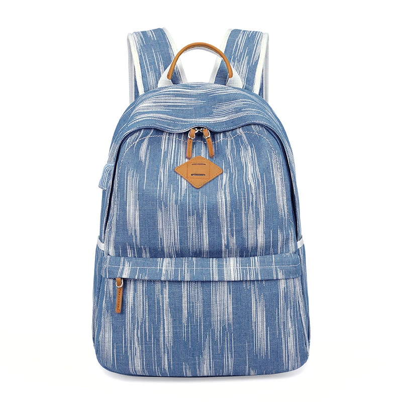 Wholesale/Supplier USB Leisure Outdoor Backpack Fashion Canvas Travel Computer School Bag