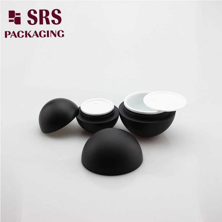 Matte Black Color 5g 50g Cosmetic Ball Jar for Eye Cream