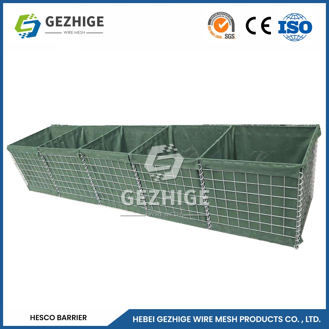 Gezhige gabion BricoDepot Suppliers 40cm*80cm o ancho personalizado PP Decorativo Bolsa de gabion China fácil instalación Barrera a prueba de explosiones