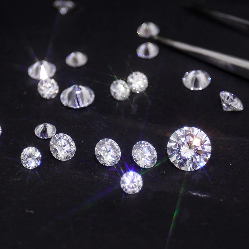 Provence Gems 0.8mm-2.9mm Round Moissanite White Ef Color Cheapest Wholesale/Supplier Price Per Carat