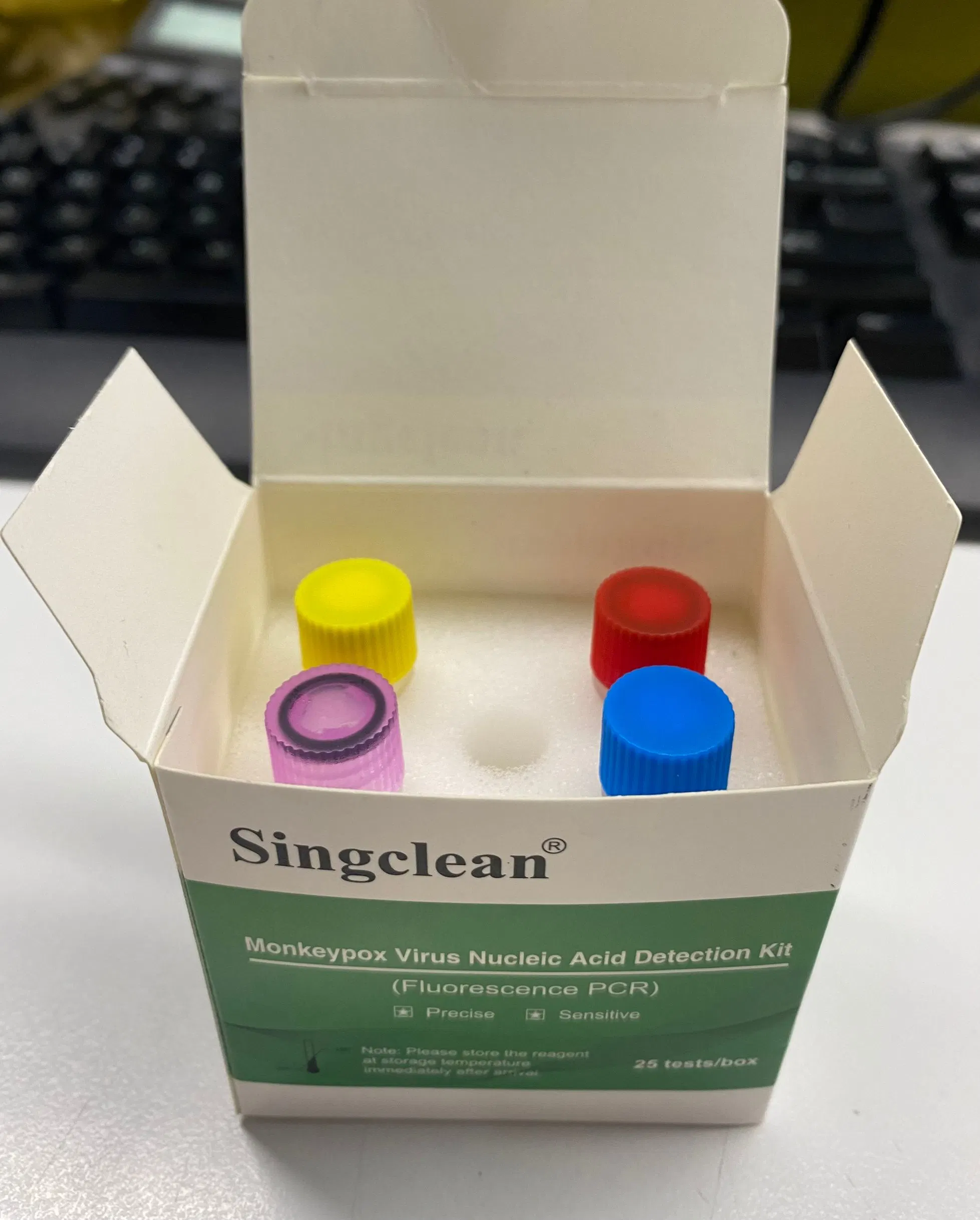 Caixas de papelão um ano SingClean/OEM 25 testes/Kit, 50 testes/Kit Rapid Kit fabricante de testes Monkeypox