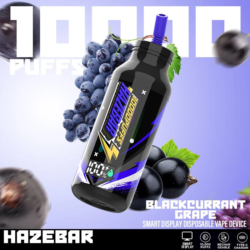 Original Hazbar 10000 Puff Bar 10K Vape Pen Pod jetable Appareil Puff 12K rechargeable E cigarette en option en gros I Vape Bouffée
