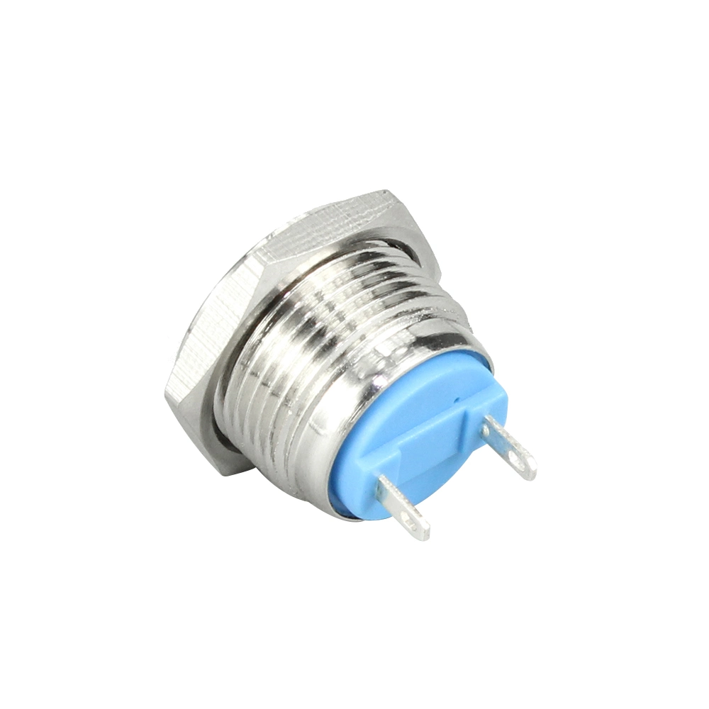 16mm Stainless Steel Metal Push Button Switch with Solder Terminals