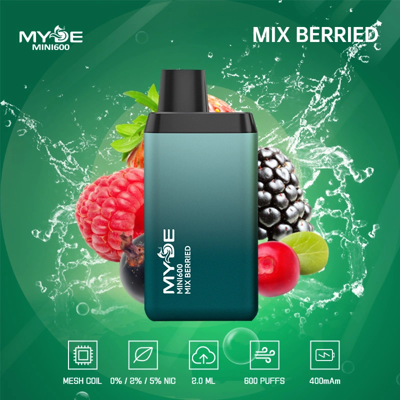 Well Vape Pen Myde 6000 أطعم الفاكهة نكهات البيع الساخنة قطعة صغيرة