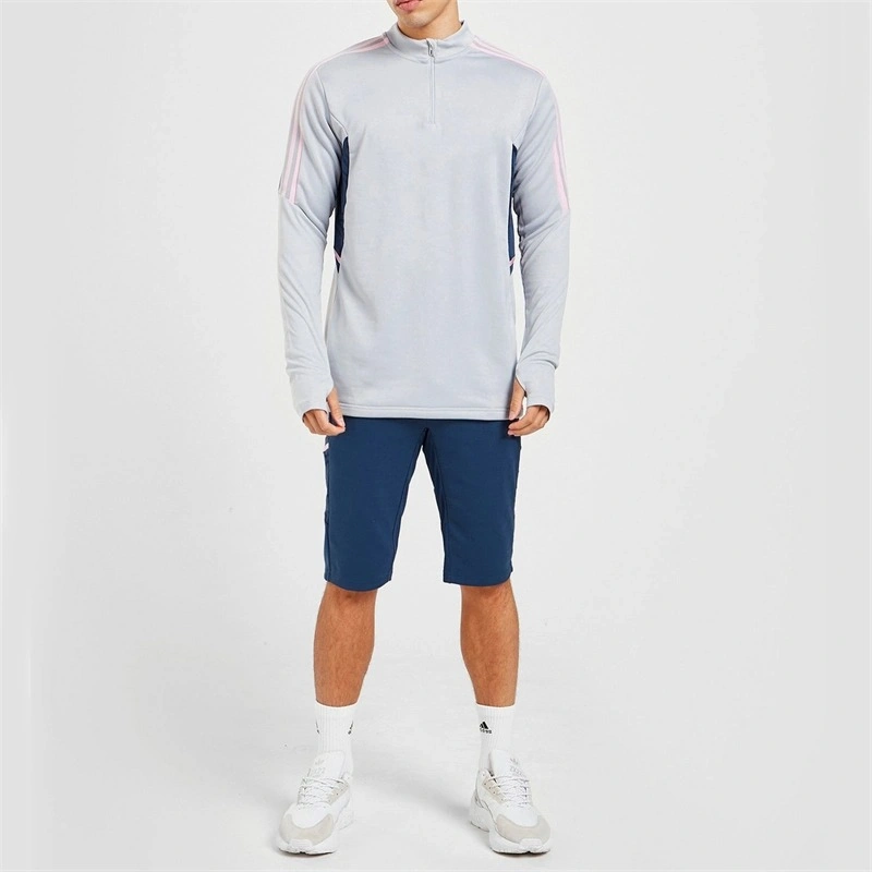 2022 Factory Suppliers New Fashion Sports Long-Sleeve T-Shirt Men's Small Neckline Loose Fitness Track Jogging Suit Custom Sportwear T-Shirt for Men