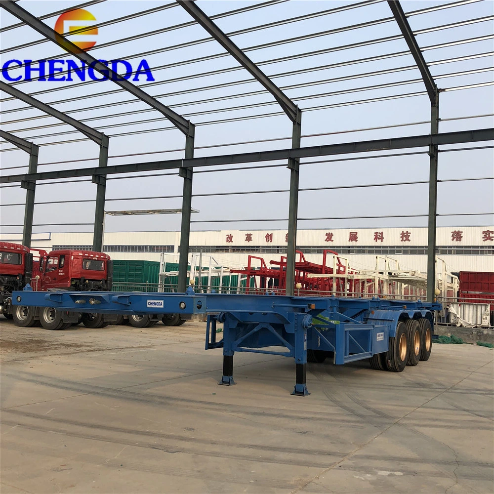 40FT Skeleton Container Trailer Chassis with Container Locker