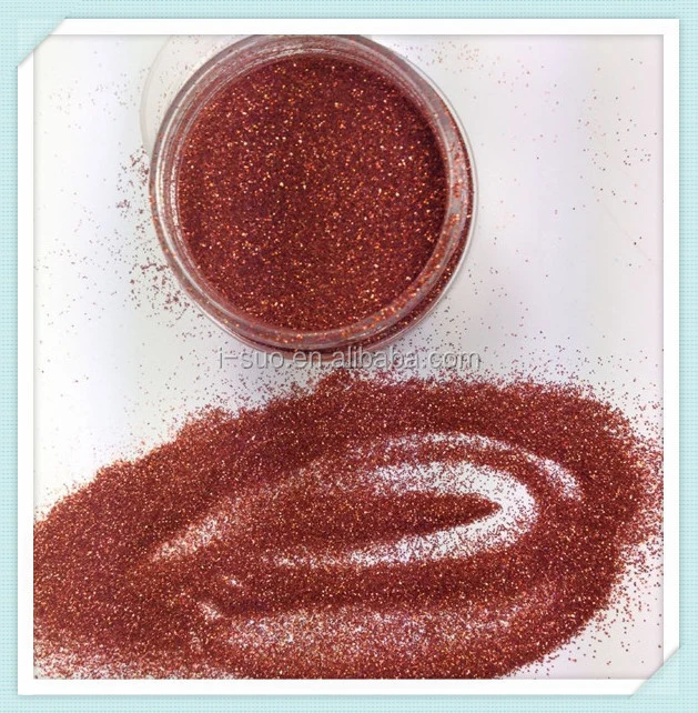 Pet holographique Extra Fine Poussière Glitter pigment rose rouge en vrac