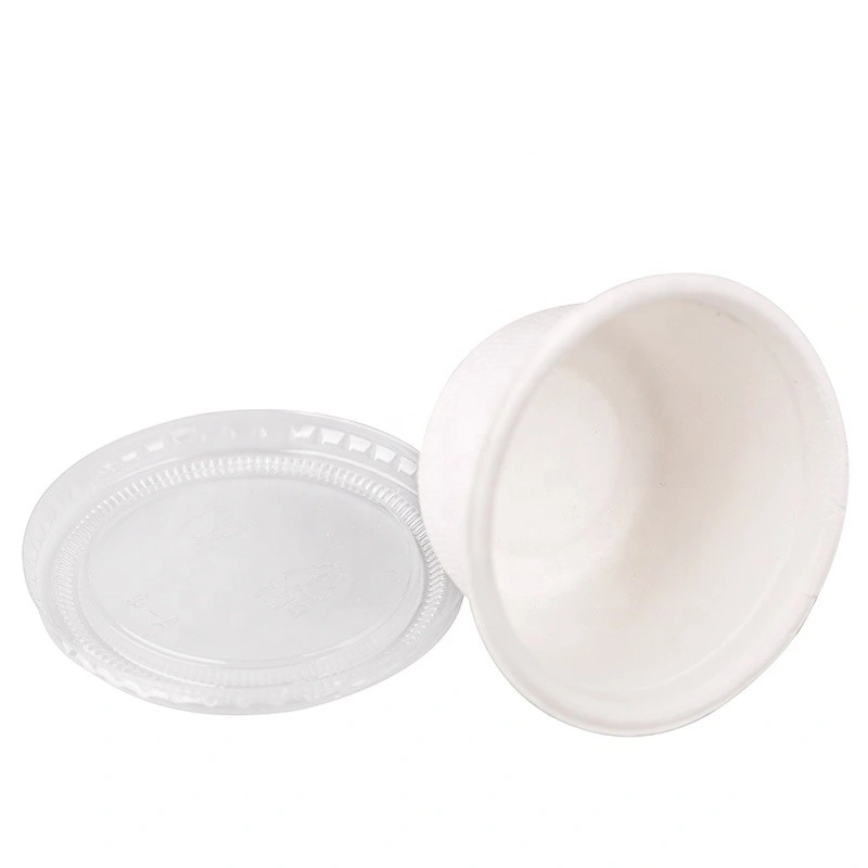 Compostable Disposable Soup Cup Sugarcane Bagasse Sauce Cup