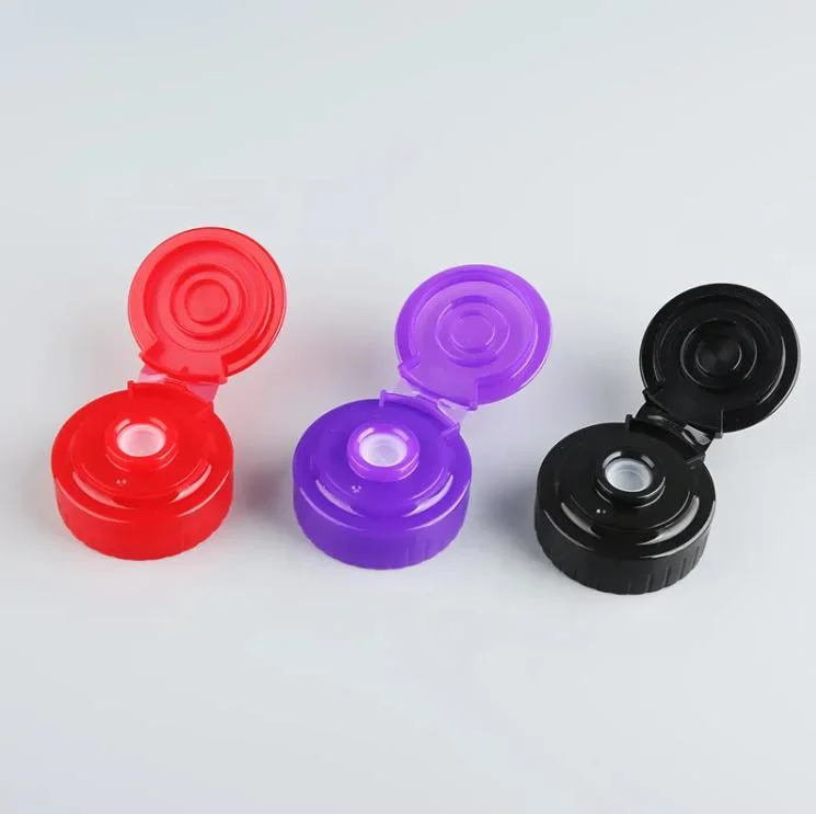 Customized 38/400 Colorful Plastic Lids Bottle Cap Flip Top Cap