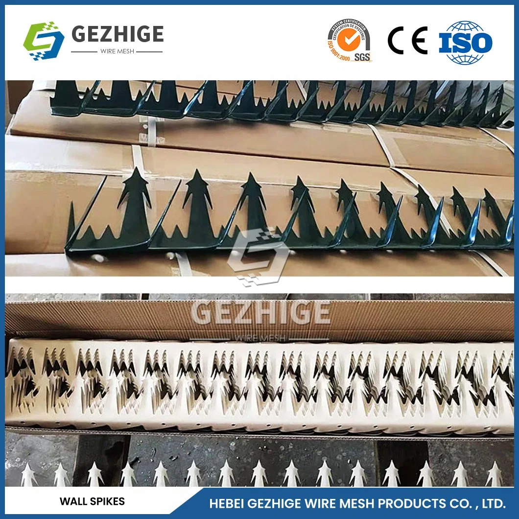 Gezhige Standard Razors Spikes Suppliers 10cm Blade Spacing Protection Wall Spikes China 20cm Blade Length Security Anti Climb Spikes