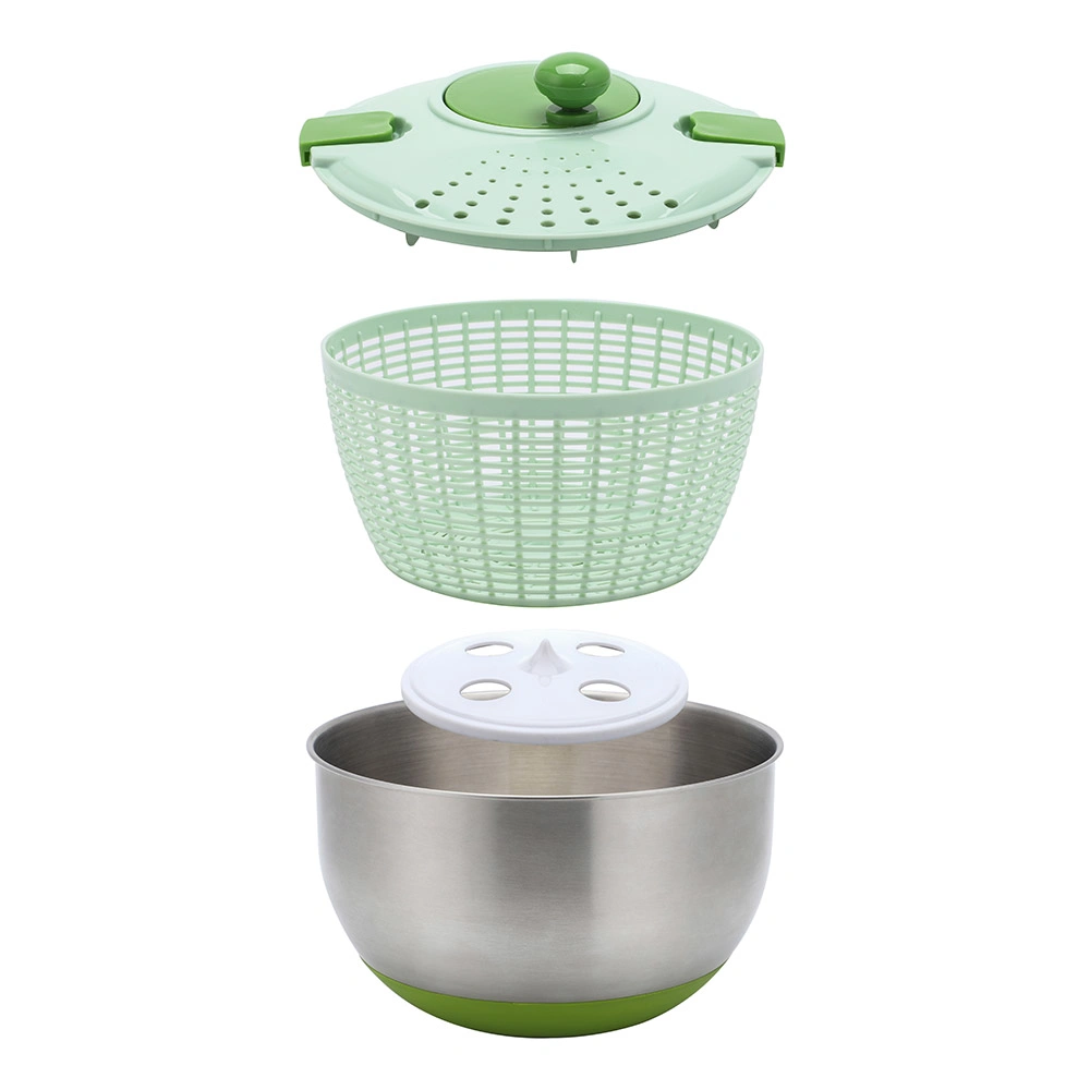 Wholesale/Supplier Kitchen Stainless Steel Bowl Vegetable Salad Spinner Indoor Fruit Washer Tool