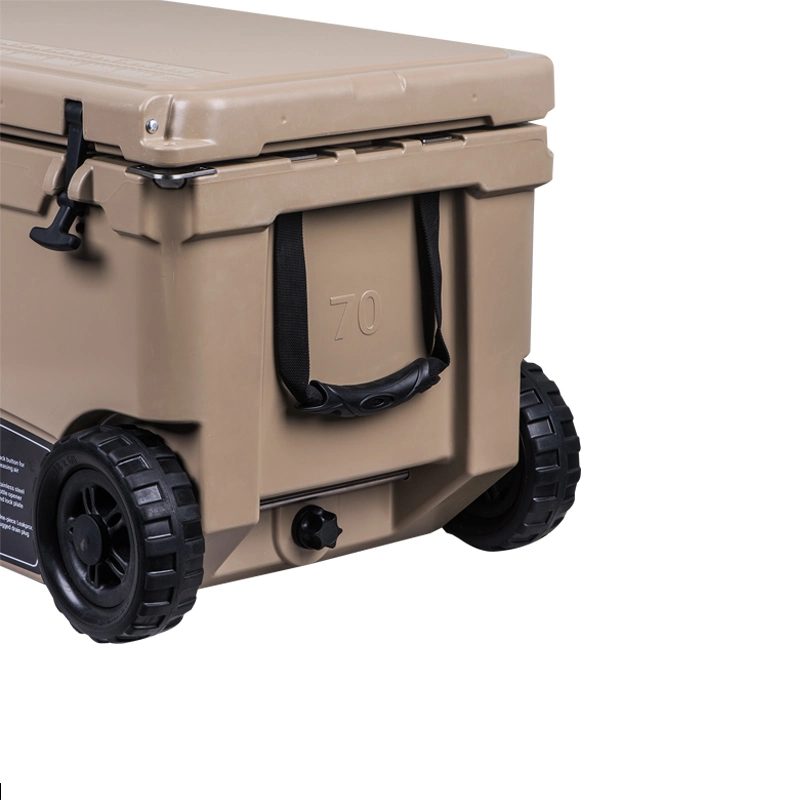 Kuer 75qt Rotomolded Ice Cooler Box with Wheels