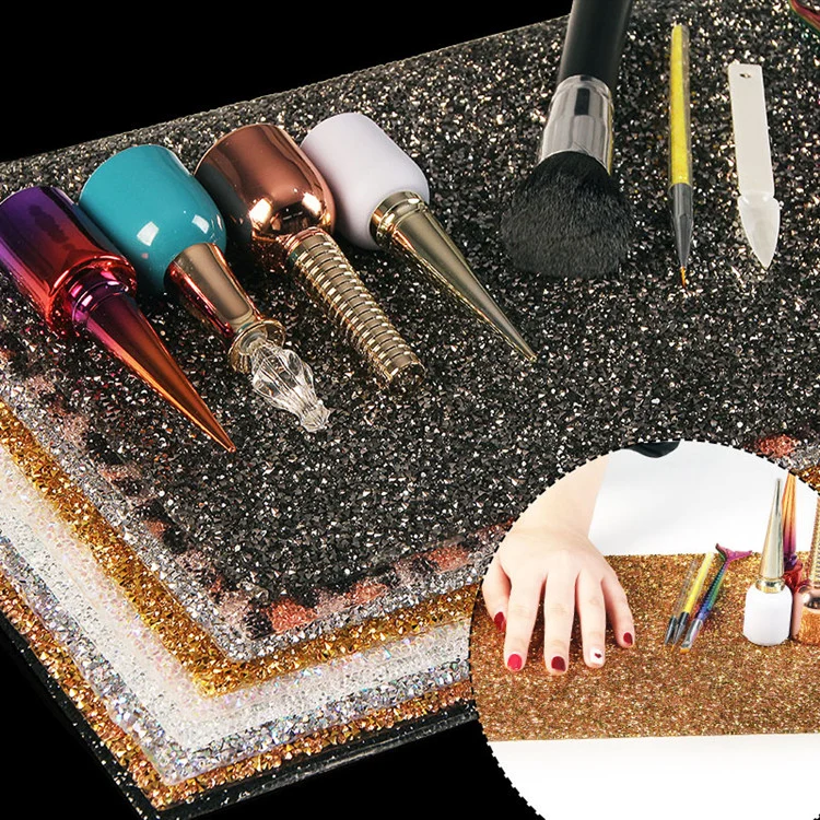 Bisutería Nail Art Herramienta titular de la tabla de cojín de mano de la almohadilla de Mat&amp;Almohada para manicura