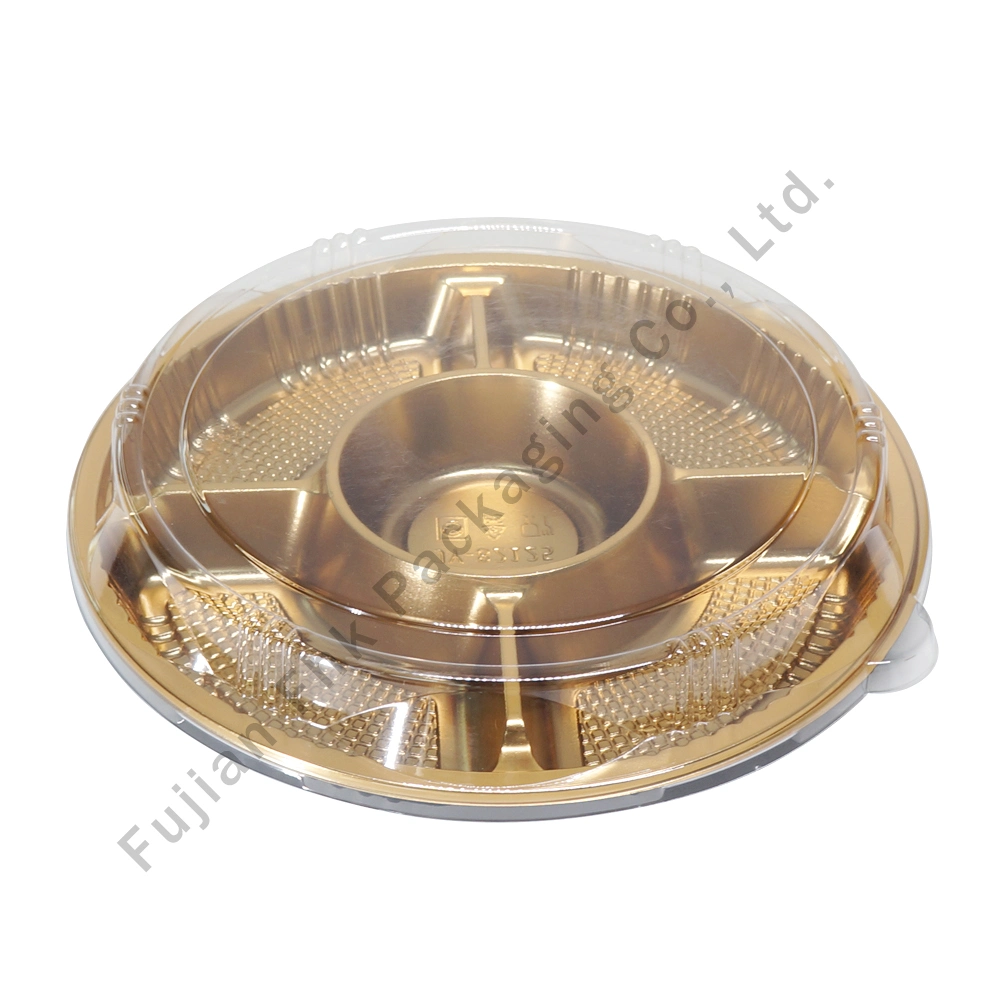 Gold 5 Division Eco Friendly Stackable Sushi Plates Set for Restaurant