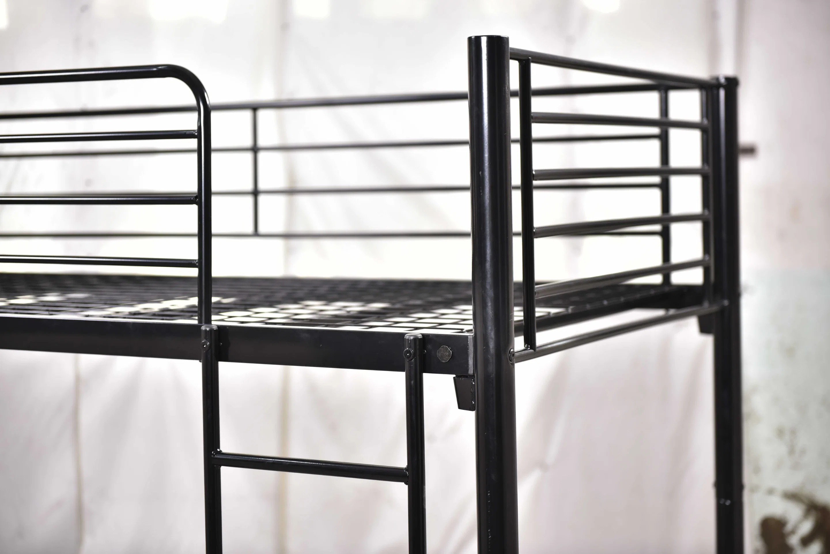 Solid Metal Bunk Bed in Black Spray Paint