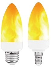 Hot Selling Candle Bulb LED Burning Fire Light Effect 1800K Xmas Decor 85-265V LED Flame Lamp for Living Room