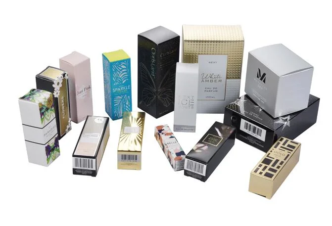 Frosted UV Color Box Cosmetics Carton Custom Skin Care Products Packaging Box Crystal Carton Silver Card Cosmetics Box