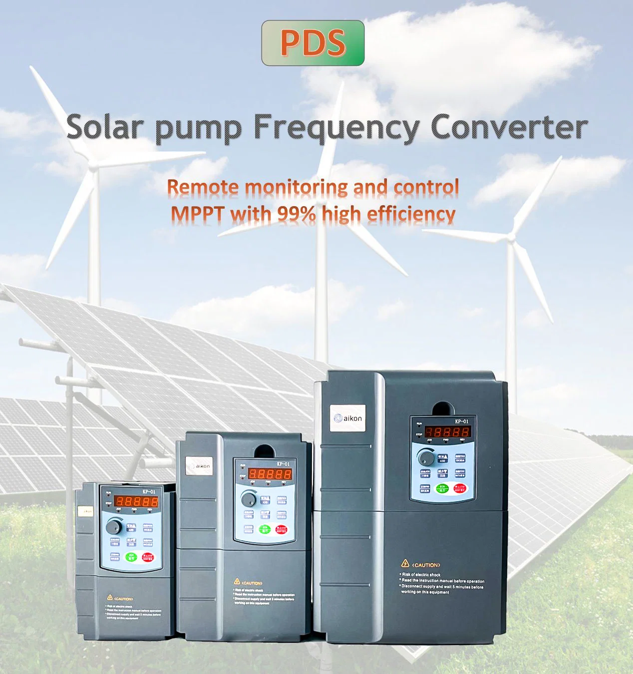MPPT Function Motor Converter Variable Speed Drive Solar Pump Cabinet Panel VFD for Solar Pump