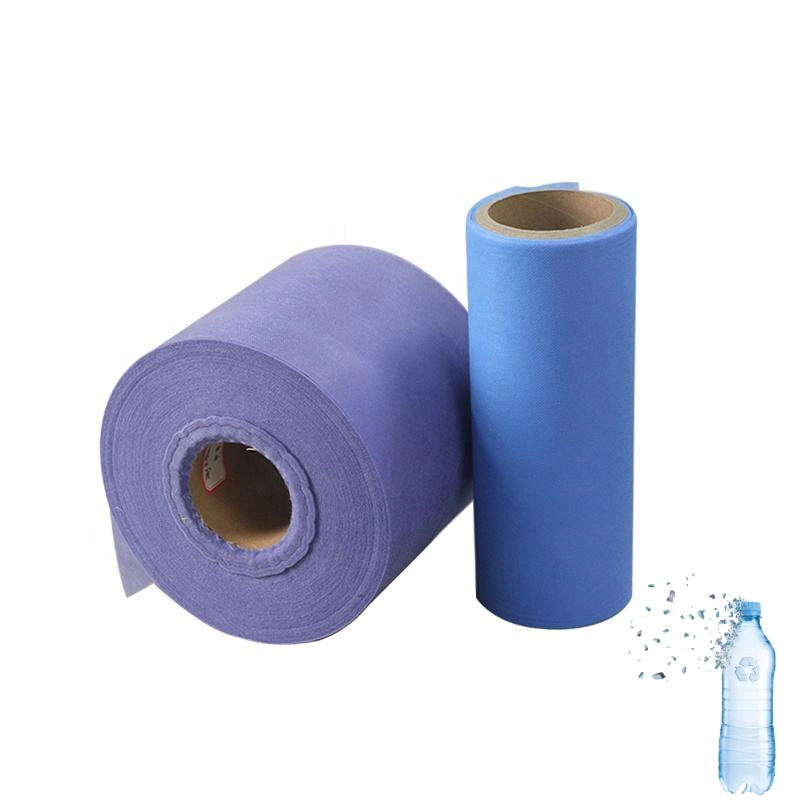 Pet Polyeter Terephthalate White Color RPET Nonwoven Spun-Bond Non Woven Roll Fabric